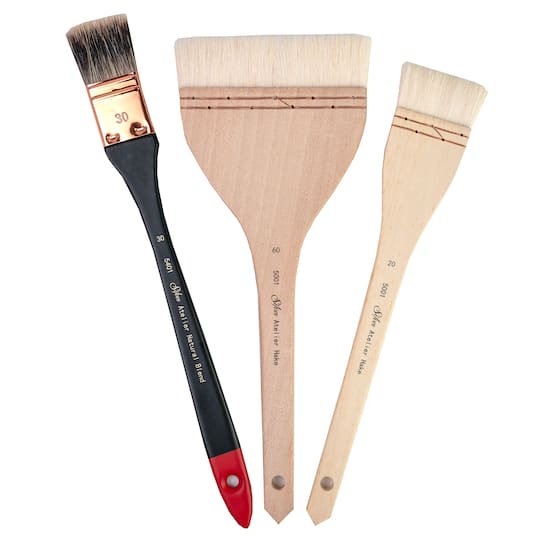 Michaels, Silver Brush Limited Hake/Mottler Combo 3 Piece Brush set – Category: Brush Sets